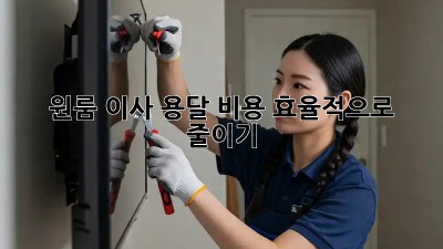 원룸 이사, 용달 비용 효율적으로 줄이기!